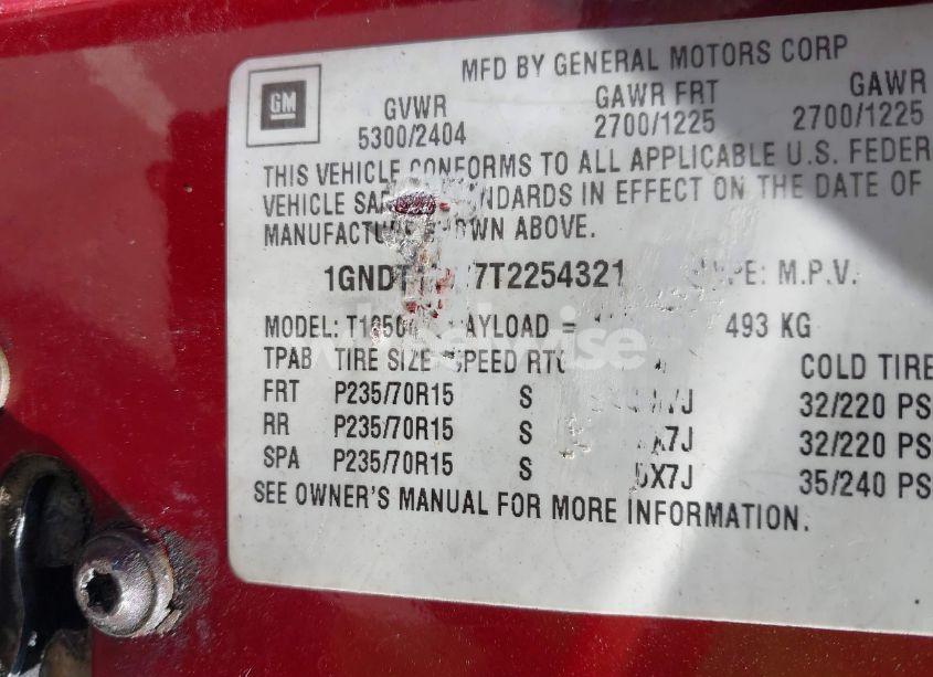 Photo 9 of 1996 Chevrolet Blazer (VIN 1GNDT13W7T2254321)