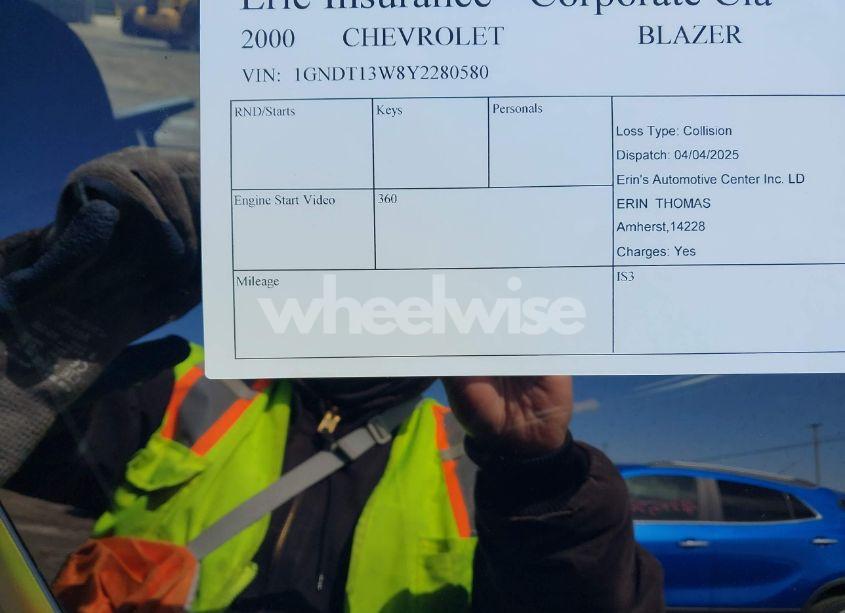 Photo 9 of 2000 Chevrolet Blazer LT (VIN 1GNDT13W8Y2280580)