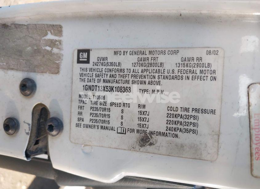 Photo 9 of 2004 Chevrolet Blazer LS (VIN 1GNDT13X34K133330)