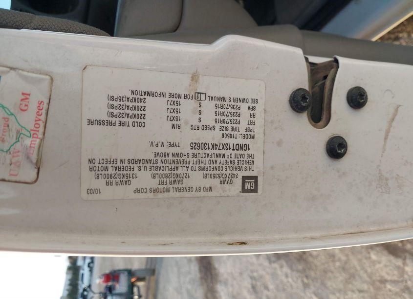 Photo 9 of 2004 Chevrolet Blazer LS (VIN 1GNDT13X74K130625)