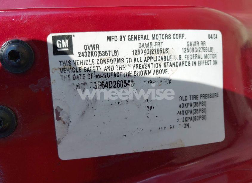 Photo 9 of 2004 Chevrolet Venture LS (VIN 1GNDX03E64D260543)