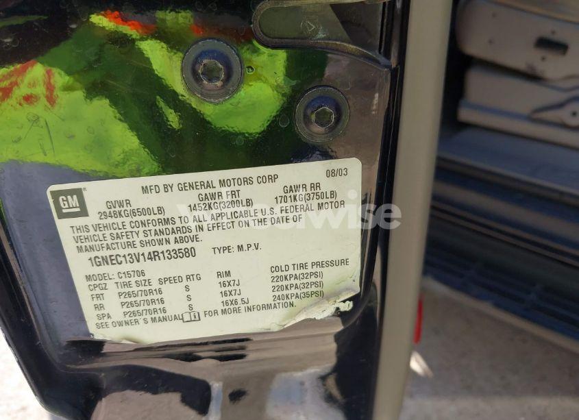 Photo 9 of 2004 Chevrolet Tahoe LS (VIN 1GNEC13V14R133580)