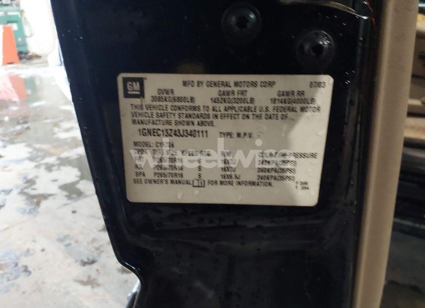 Photo 9 of 2003 Chevrolet Tahoe LS (VIN 1GNEC13Z43J340111)