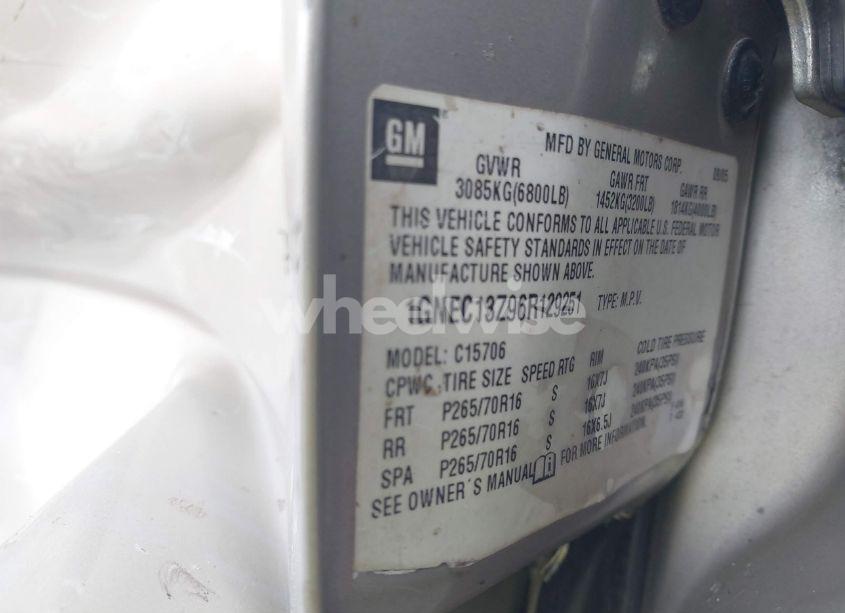 Photo 9 of 2006 Chevrolet Tahoe LS (VIN 1GNEC13Z96R129251)