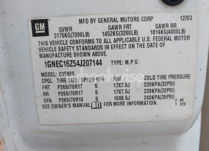 Photo 9 of 2004 Chevrolet Suburban 1500 LT (VIN 1GNEC16Z54J207144)
