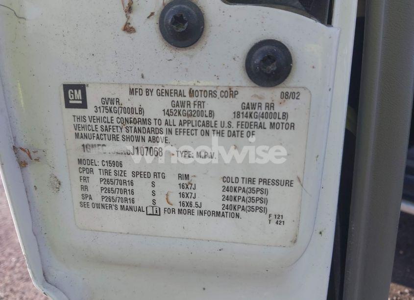 Photo 9 of 2001 Chevrolet Tahoe LS (VIN 1GNEK13T41J124223)