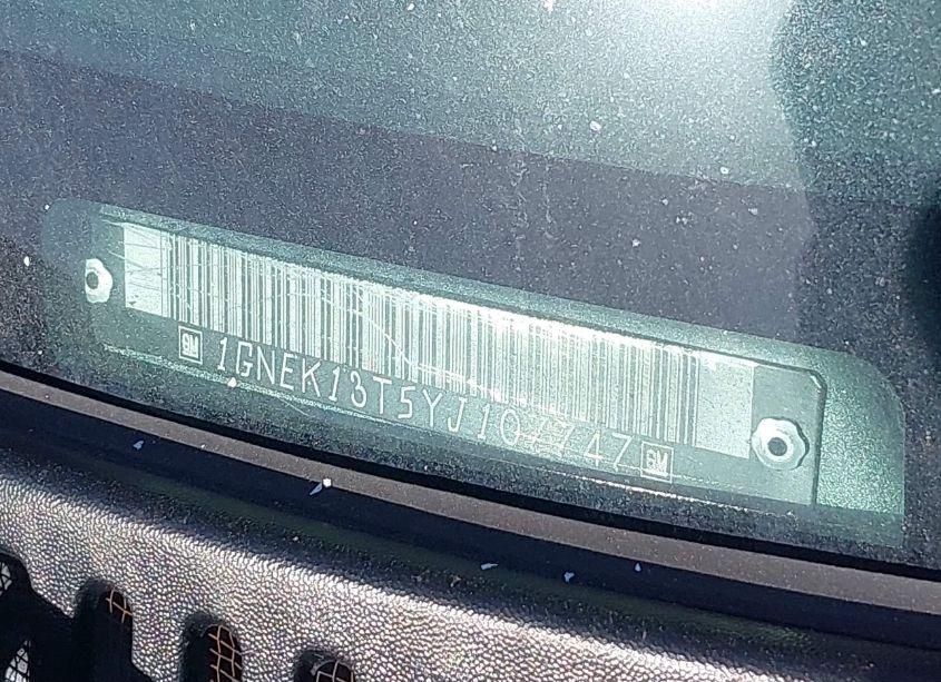 Photo 9 of 2000 Chevrolet Tahoe ALL NEW LT (VIN 1GNEK13T5YJ107747)