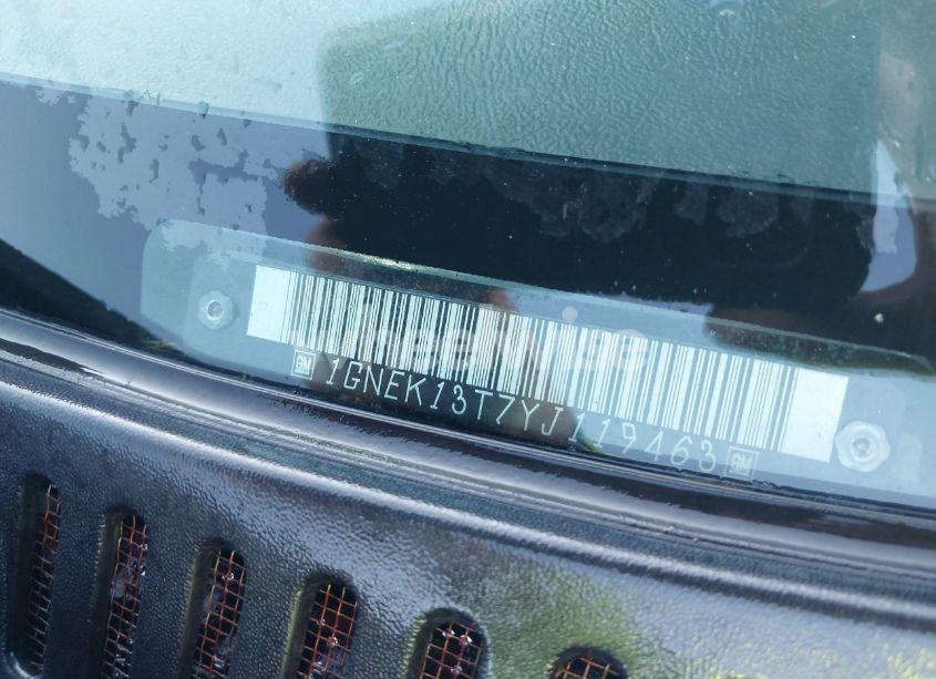 Photo 9 of 2000 Chevrolet Tahoe ALL NEW LT (VIN 1GNEK13T7YJ119463)