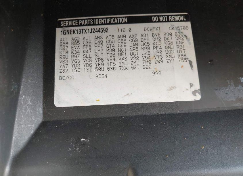 Photo 9 of 2001 Chevrolet Tahoe LT (VIN 1GNEK13TX1J244592)