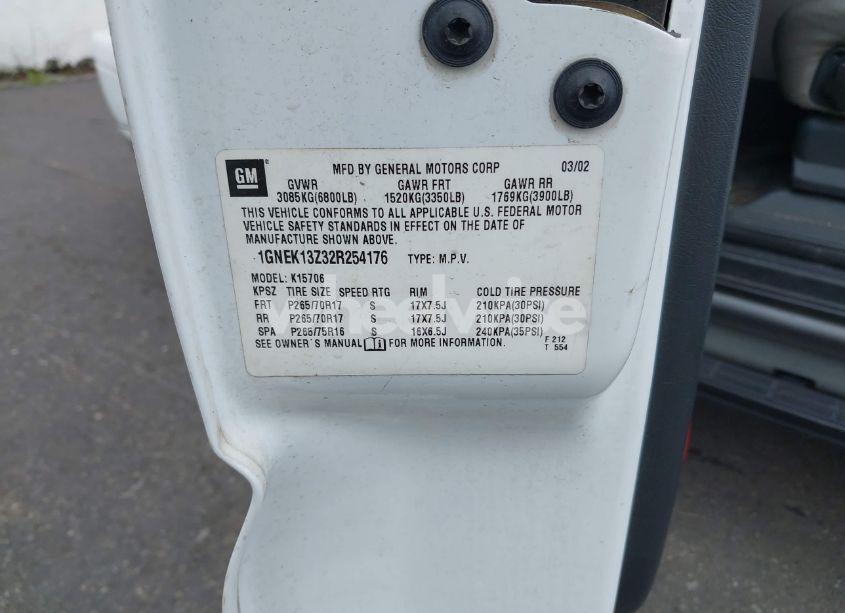 Photo 9 of 2002 Chevrolet Tahoe Z71 (VIN 1GNEK13Z32R254176)