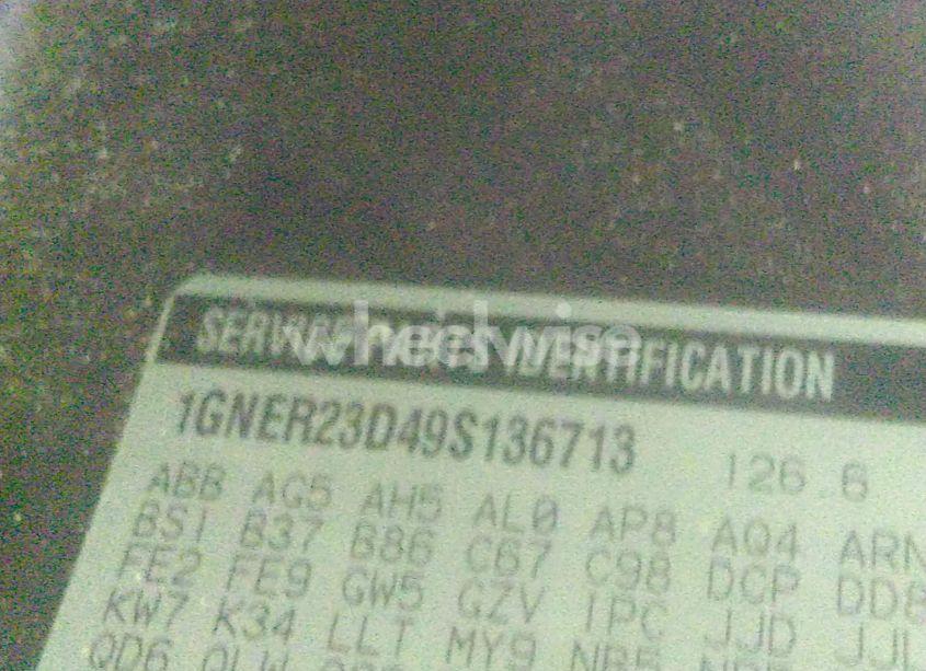 Photo 9 of 2009 Chevrolet Traverse LT (VIN 1GNER23D49S136713)