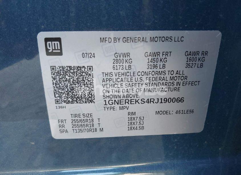 Photo 9 of 2024 Chevrolet Traverse FWD LS (VIN 1GNEREKS4RJ190066)