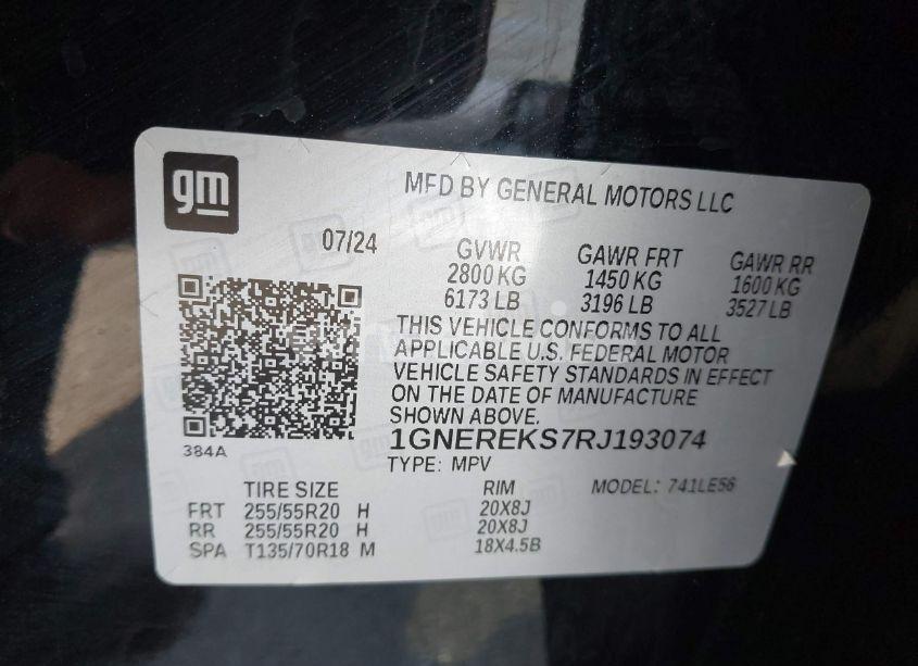 Photo 9 of 2024 Chevrolet Traverse FWD LS (VIN 1GNEREKS7RJ193074)