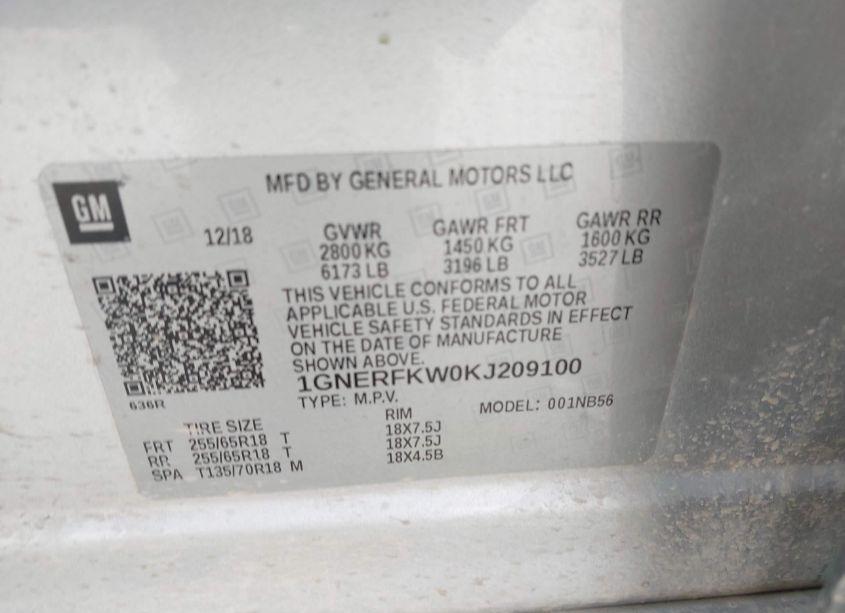 Photo 9 of 2019 Chevrolet Traverse LS (VIN 1GNERFKW0KJ209100)