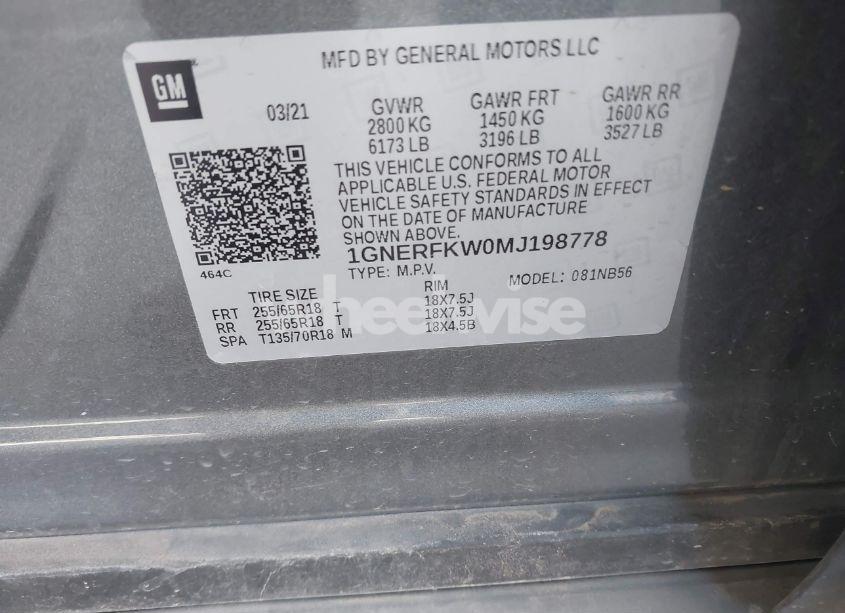 Photo 9 of 2021 Chevrolet Traverse FWD LS (VIN 1GNERFKW0MJ198778)