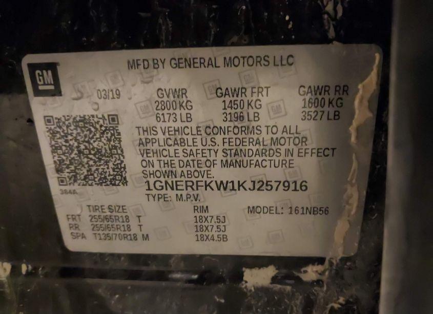 Photo 9 of 2019 Chevrolet Traverse LS (VIN 1GNERFKW1KJ257916)