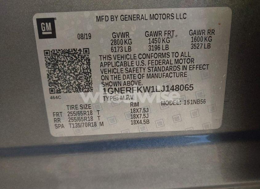 Photo 9 of 2020 Chevrolet Traverse FWD LS (VIN 1GNERFKW1LJ148065)