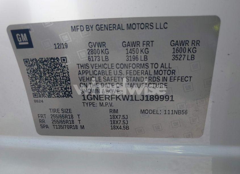 Photo 9 of 2020 Chevrolet Traverse FWD LS (VIN 1GNERFKW1LJ189991)