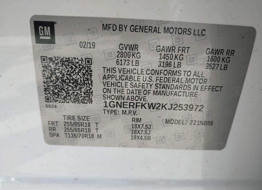 Photo 9 of 2019 Chevrolet Traverse LS (VIN 1GNERFKW2KJ253972)