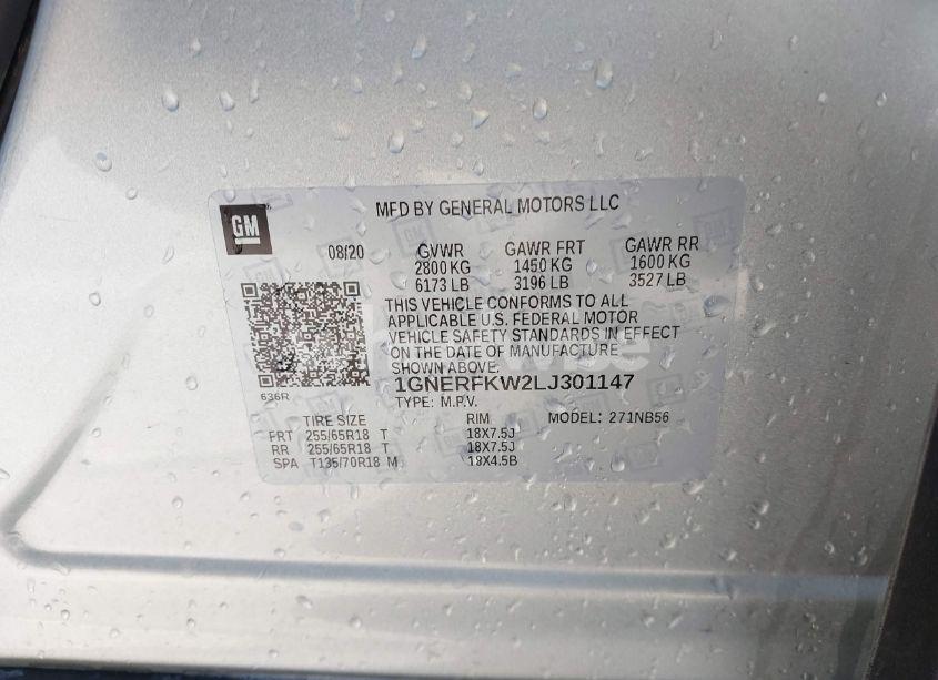 Photo 9 of 2020 Chevrolet Traverse FWD LS (VIN 1GNERFKW2LJ301147)