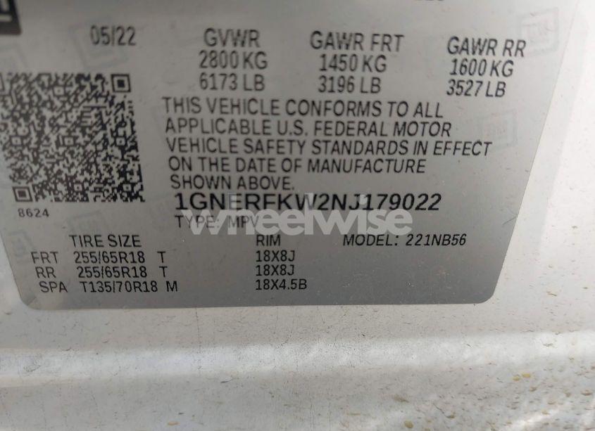 Photo 9 of 2022 Chevrolet Traverse FWD LS (VIN 1GNERFKW2NJ179022)