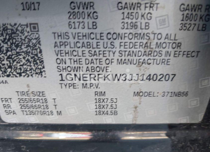 Photo 9 of 2018 Chevrolet Traverse LS (VIN 1GNERFKW3JJ140207)