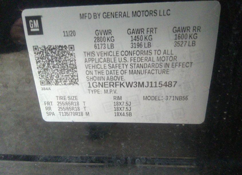 Photo 9 of 2021 Chevrolet Traverse FWD LS (VIN 1GNERFKW3MJ115487)