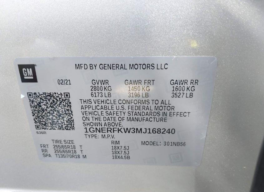 Photo 9 of 2021 Chevrolet Traverse LS (VIN 1GNERFKW3MJ168240)