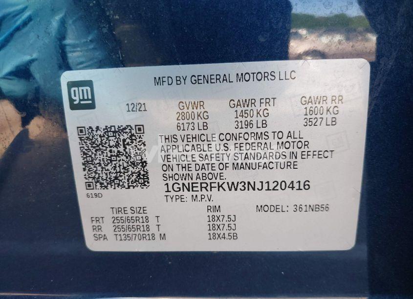 Photo 9 of 2022 Chevrolet Traverse FWD LS (VIN 1GNERFKW3NJ120416)