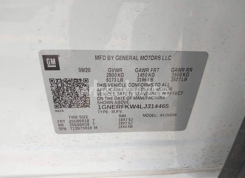 Photo 9 of 2020 Chevrolet Traverse FWD LS (VIN 1GNERFKW4LJ314465)