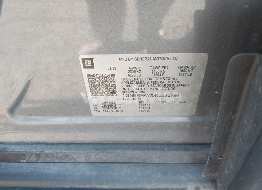 Photo 9 of 2019 Chevrolet Traverse LS (VIN 1GNERFKW5KJ231920)