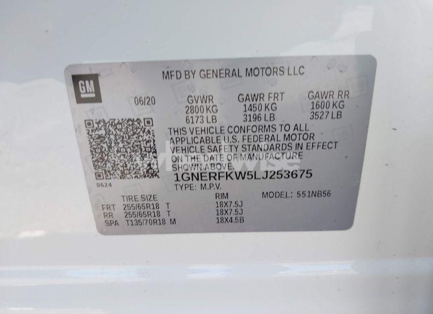 Photo 9 of 2020 Chevrolet Traverse FWD LS (VIN 1GNERFKW5LJ253675)