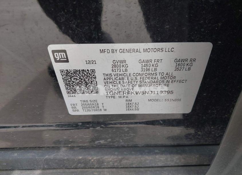 Photo 9 of 2022 Chevrolet Traverse FWD LS (VIN 1GNERFKW5NJ119395)