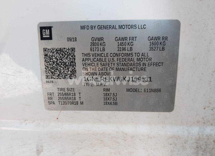 Photo 9 of 2019 Chevrolet Traverse LS (VIN 1GNERFKW6KJ159531)