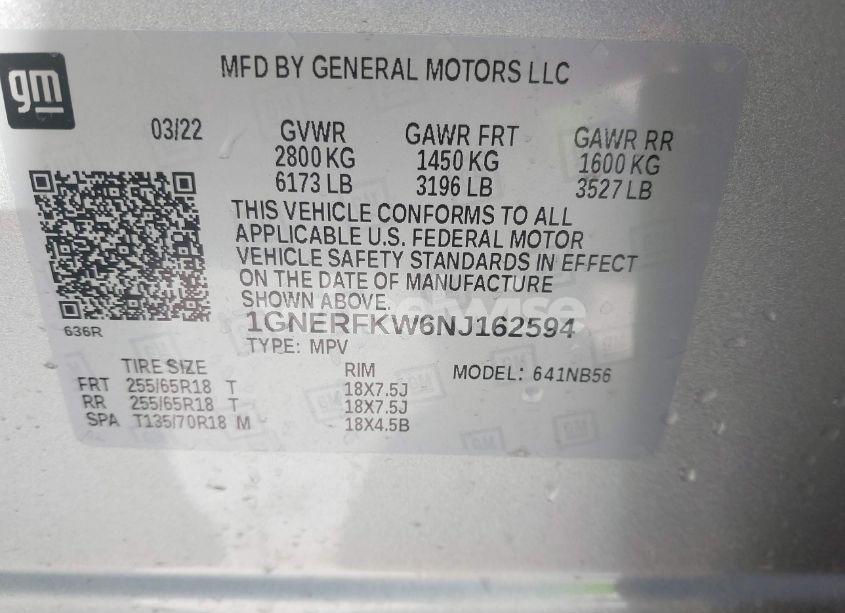 Photo 9 of 2022 Chevrolet Traverse FWD LS (VIN 1GNERFKW6NJ162594)