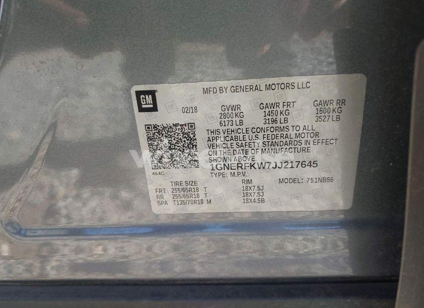 Photo 9 of 2018 Chevrolet Traverse LS (VIN 1GNERFKW7JJ217645)