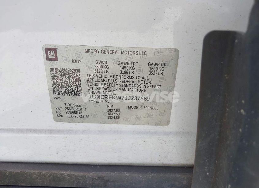 Photo 9 of 2018 Chevrolet Traverse LS (VIN 1GNERFKW7JJ237569)