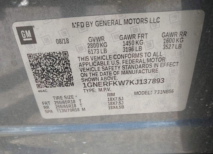 Photo 9 of 2019 Chevrolet Traverse LS (VIN 1GNERFKW7KJ137893)