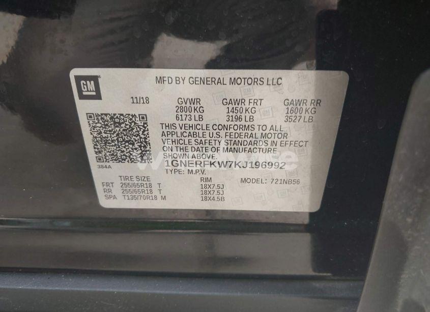 Photo 9 of 2019 Chevrolet Traverse LS (VIN 1GNERFKW7KJ196992)