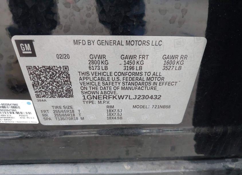 Photo 9 of 2020 Chevrolet Traverse FWD LS (VIN 1GNERFKW7LJ230432)