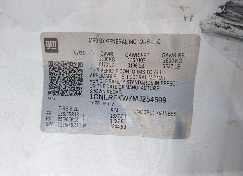 Photo 9 of 2021 Chevrolet Traverse FWD LS (VIN 1GNERFKW7MJ254599)