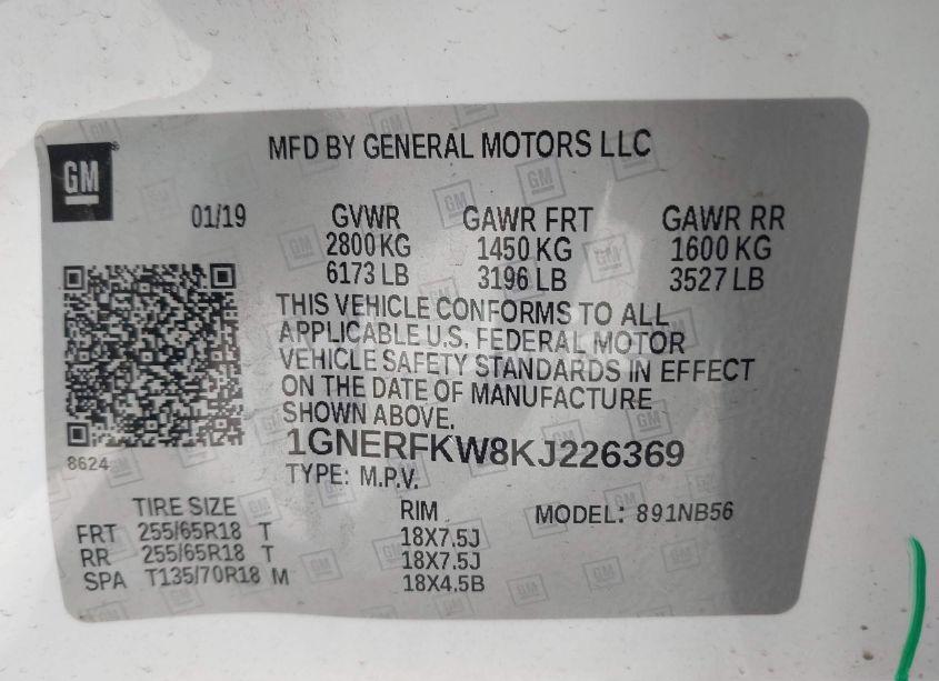 Photo 9 of 2019 Chevrolet Traverse LS (VIN 1GNERFKW8KJ226369)