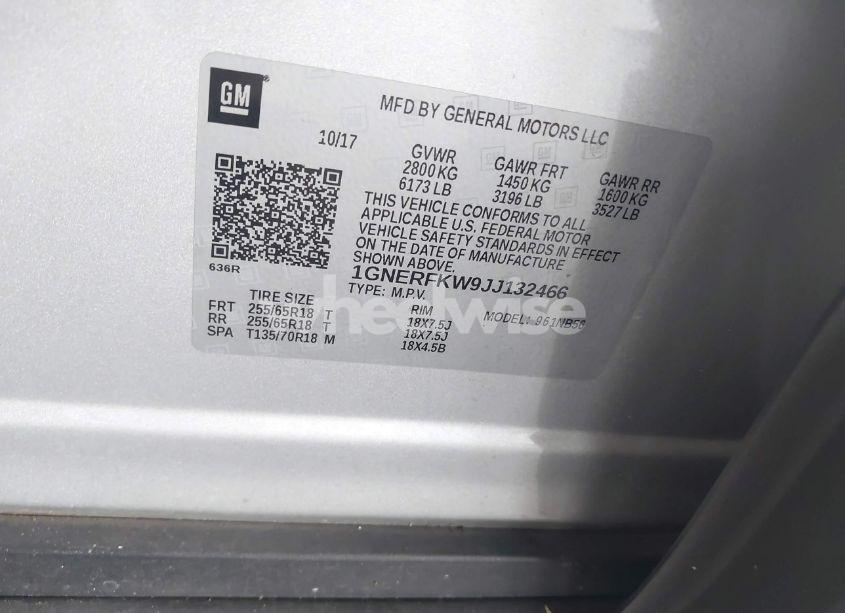 Photo 9 of 2018 Chevrolet Traverse LS (VIN 1GNERFKW9JJ132466)