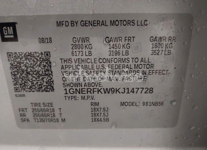 Photo 9 of 2019 Chevrolet Traverse LS (VIN 1GNERFKW9KJ147728)