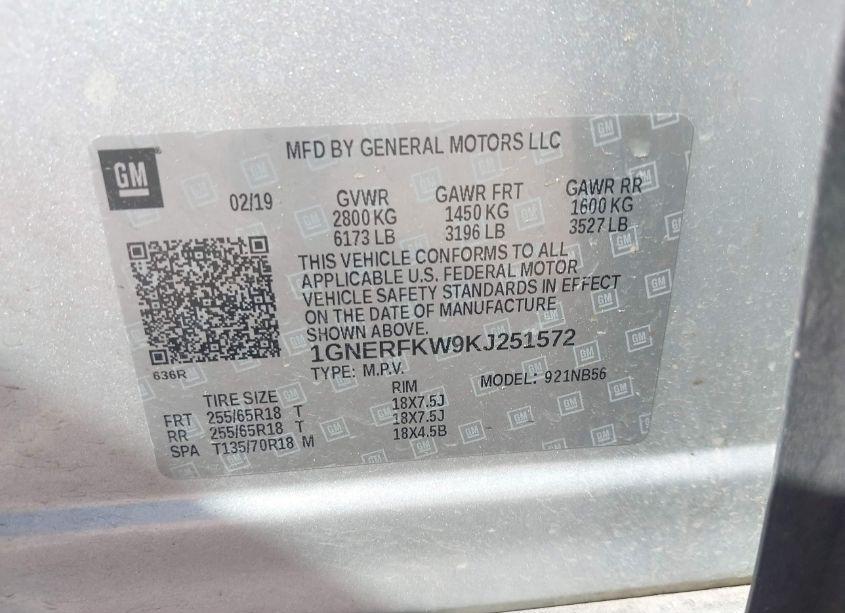 Photo 9 of 2019 Chevrolet Traverse LS (VIN 1GNERFKW9KJ251572)