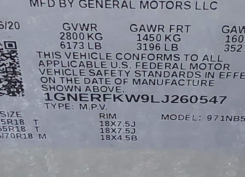 Photo 9 of 2020 Chevrolet Traverse FWD LS (VIN 1GNERFKW9LJ260547)