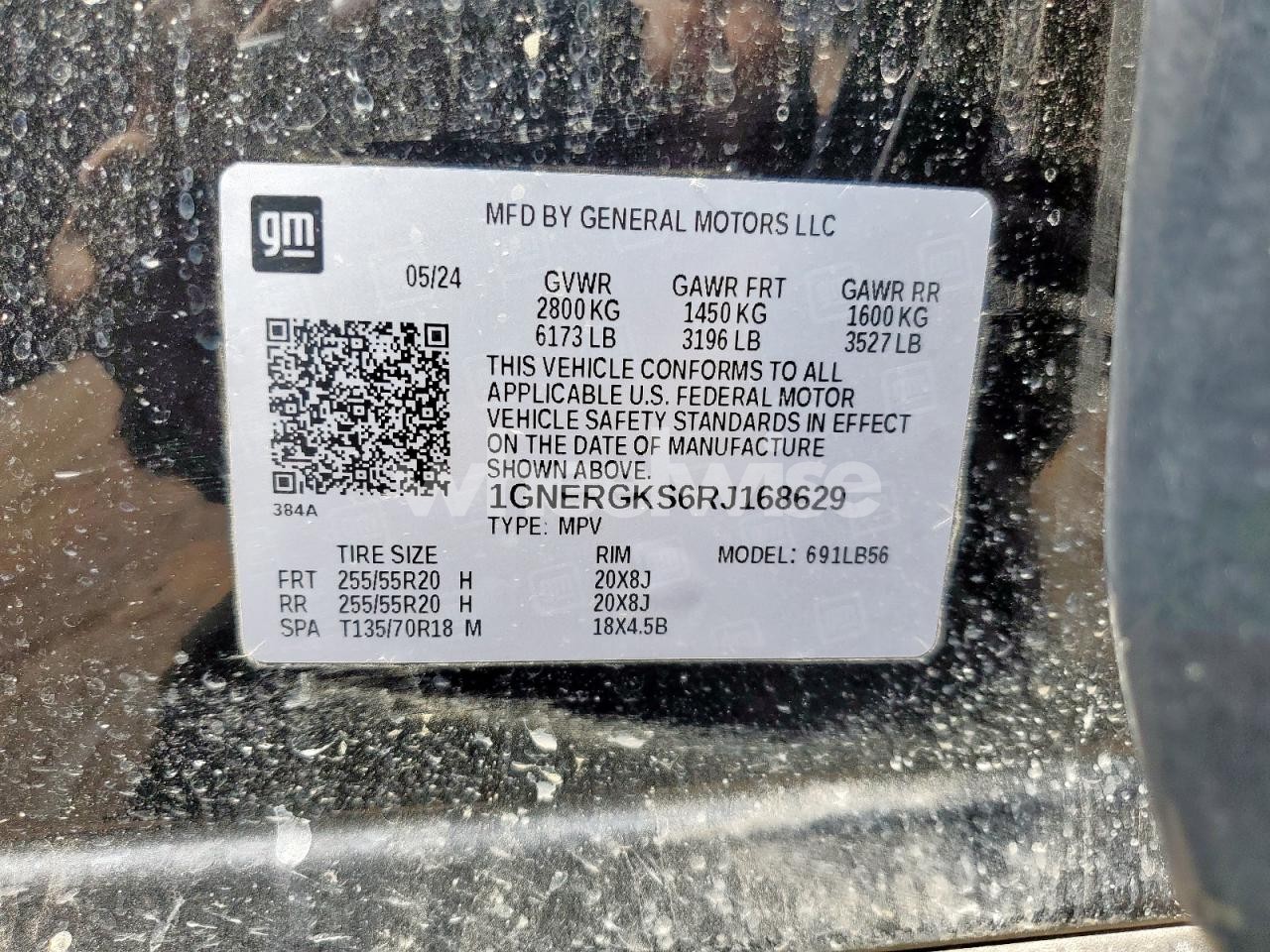 Photo 13 of 2024 CHEVROLET TRAVERSE LT (VIN 1GNERGKS6RJ168629)