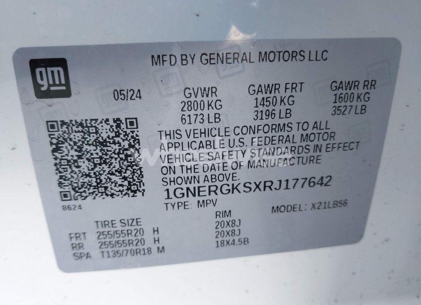 Photo 9 of 2024 Chevrolet Traverse FWD LT (VIN 1GNERGKSXRJ177642)