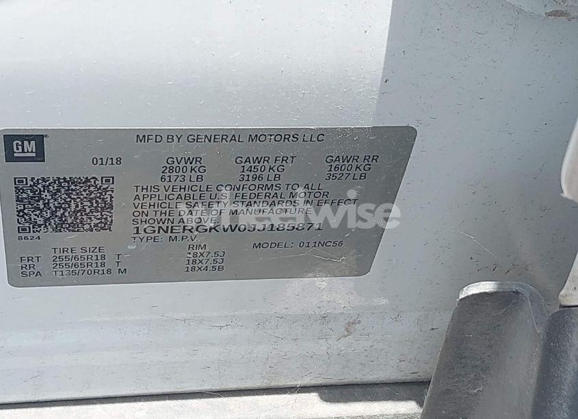 Photo 9 of 2018 Chevrolet Traverse 1LT (VIN 1GNERGKW0JJ185871)