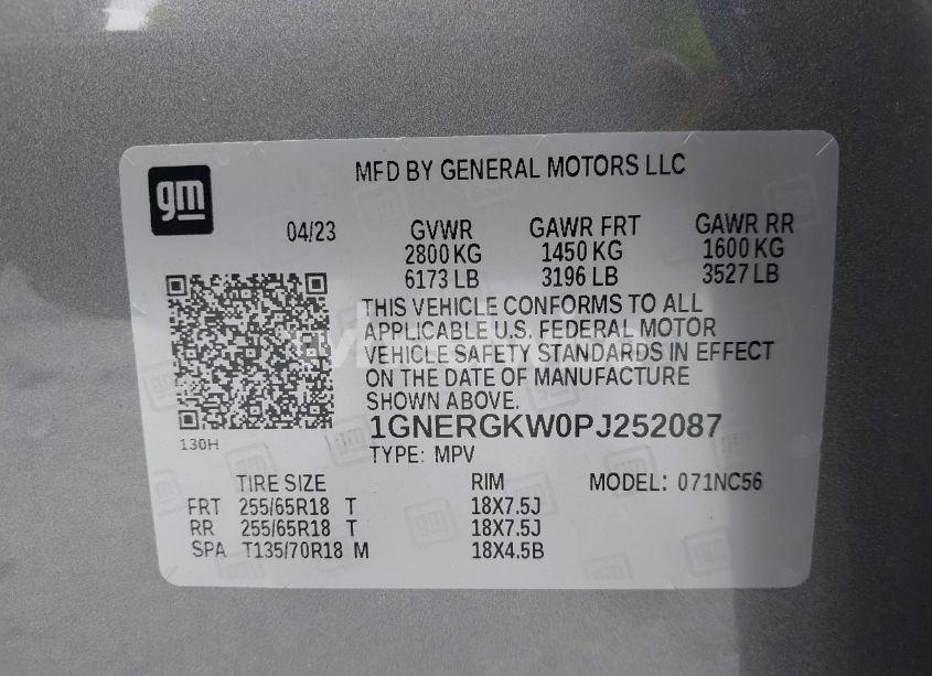 Photo 9 of 2023 Chevrolet Traverse FWD LT CLOTH (VIN 1GNERGKW0PJ252087)